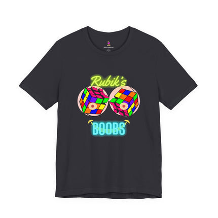 RUBIK'S BOOBS T-Shirt (Variant 2) - Funny Rubik's Cube Parody Adult Humor Tee