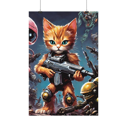 Cool Kids Poster, MECHANIMAL CLASH BATTLERS, Kitten Force, Cat Poster, Kitten Poster, Child's Bedroom Poster, Kids Wall Decor