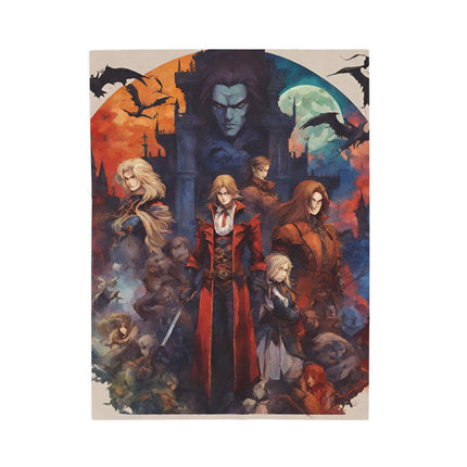 ALLIANCE AGAINST THE FORCES OF DARKNESS Blanket - Video Game Inspired Collage Throw