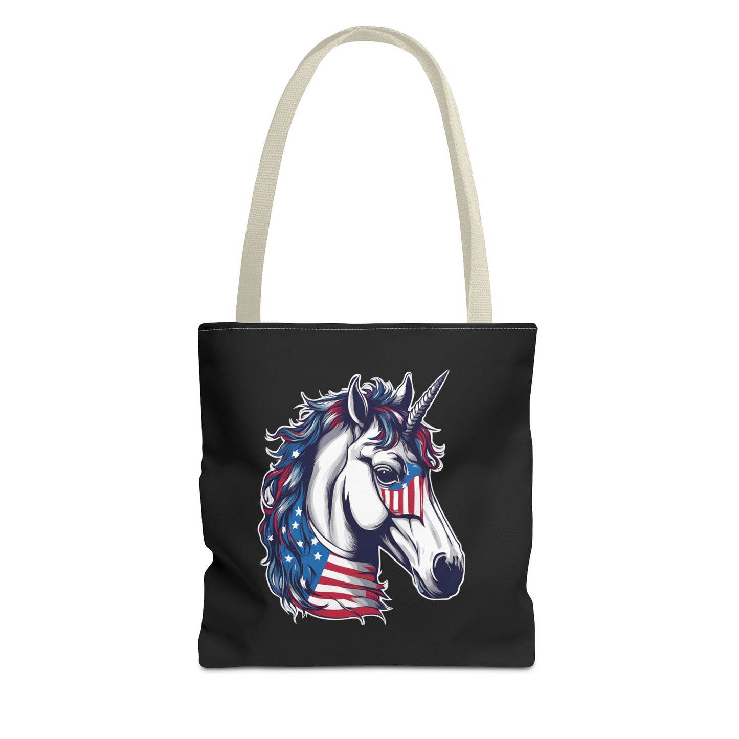 Patriotic Unicorn Gift Tote | American Flag Election Grocery Bag | United States Flag Freedom Lovers Office Travel Carrier | Patriot Sack