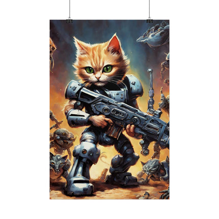 Cool Kids Poster, MECHANIMAL CLASH BATTLERS, Kitten Force, Cat Poster, Kitten Poster, Child's Bedroom Poster, Kids Wall Decor