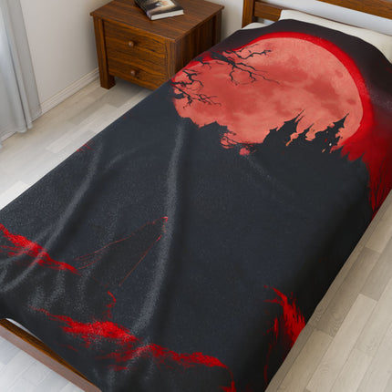 CURSED RING OF LUNAR BLOOD Fleece Throw Video Game Blanket