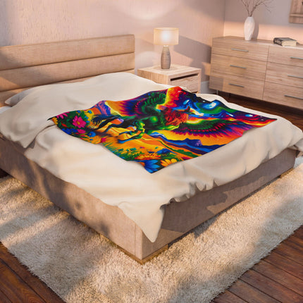 PSYCHEDELIC PHOENIXEAGLION Trippy Lush Blanket