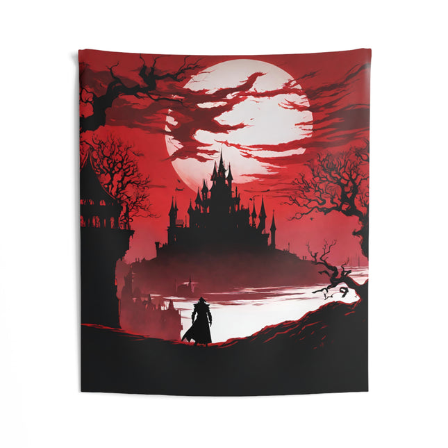 THE MOON ITSELF CAN DEVOUR THE NIGHT Video Game Inspired Art Tapestry