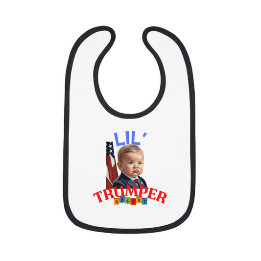 Baby Bib, Lil Trumper Trump Supporter Cotton Bib, Baby Gift, Gender Neutral Baby Shower, Newborn Gift, Infant Feeding, Baby Accessories