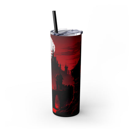 CONQUEROR OF THE HORRORS OF THE NIGHT - Video Game Inspired Skinny Tumbler