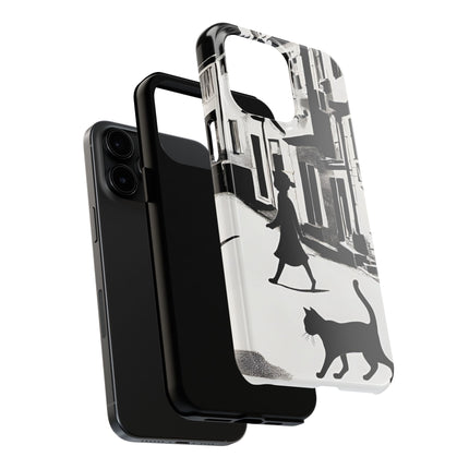 VINTAGE CITY CAT ALLEY WAY Phone Case