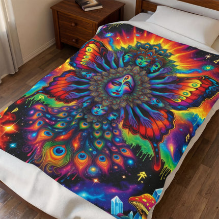 PSYCHEDELIC GODDESFLY Trippy Blanket