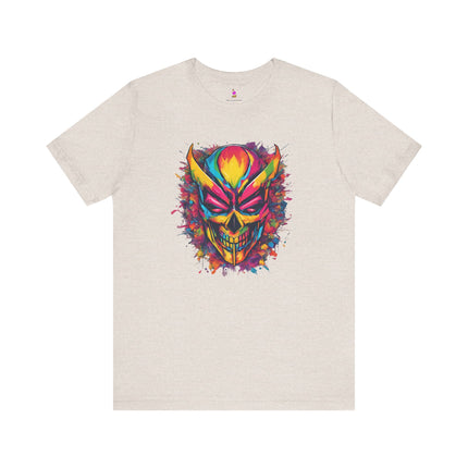 GRINNING MASKED SKULL Graffiti T-Shirt - Urban Street Art Skull Tee