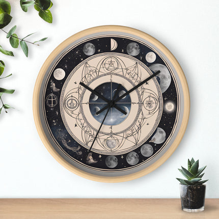 LUNAR MOON PHASES Wall Clock