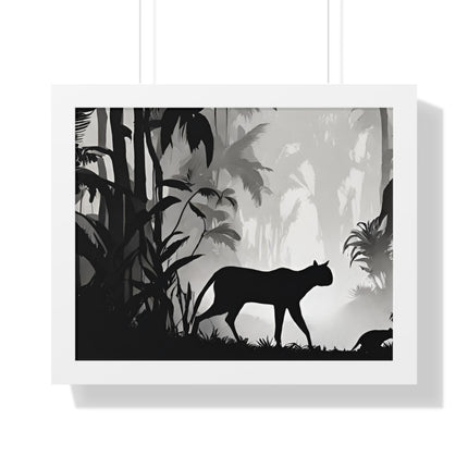 CHEETAH PREDATOR SHADOW - Wild Leopard Jungle Framed Wall Art