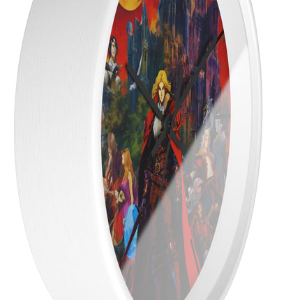 ACCURSED HERO OF THE NIGHT Video Game Inspired Abstract Collage Wall Art Clock