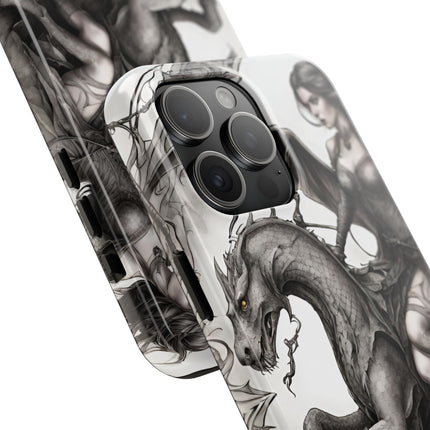 DRAGON AND MORPHING REPTILIAN BEAUTY Phone Case
