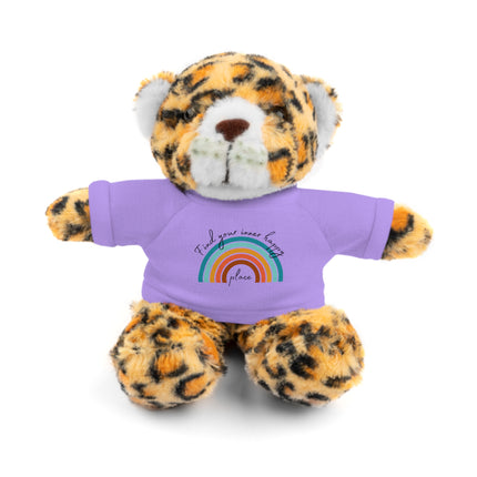 FIND YOUR INNER HAPPY PLACE Inspirational Rainbow Stuffed Animal