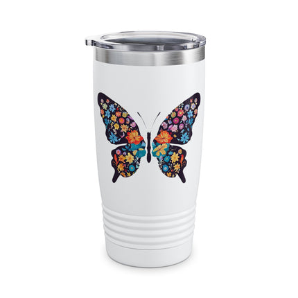 FLORAL PATTERNED BUTTERFLY Tumbler
