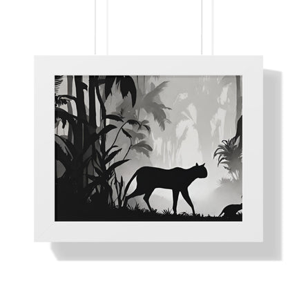 CHEETAH PREDATOR SHADOW - Wild Leopard Jungle Framed Wall Art