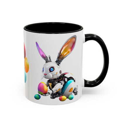 Mechanical EASTER RAB-BOT, Colorful Robotic Rabbit Coffee Cup