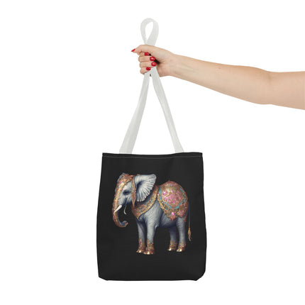Personalized Elephant Gift Tote | Majestic Custom Grocery Bag | Jungle Lovers Office Travel Carrier | Wild Animal Business Traveler