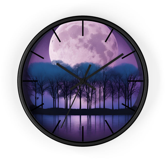 TRANQUILITY UNDER THE VIOLET MOON Wall Clock