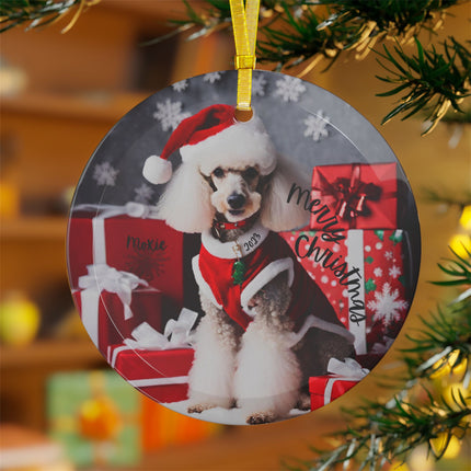 PERSONALIZED POODLE Christmas Ornament