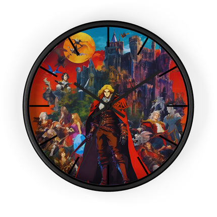 ACCURSED HERO OF THE NIGHT Video Game Inspired Abstract Collage Wall Art Clock