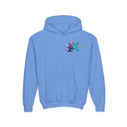 CUSTOM Letter K PERSONALIZED Warrior Cat Girls Hoodie Sweatshirt (ADD NAME TO FRONT)