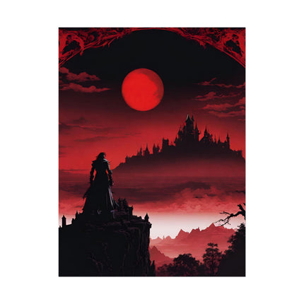 WHAT A HORRIBLE NIGHT TO TRAVERSE THE DARKNESS - Dracula Castle Video Game Inspired Wall Decor Poster
