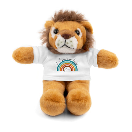 FIND YOUR INNER HAPPY PLACE Inspirational Rainbow Stuffed Animal