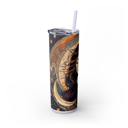SUN & MOON GODDESS Skinny Tumbler - Lunar Astronomy Wiccan Dreams Cup