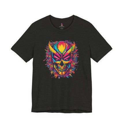 GRINNING MASKED SKULL Graffiti T-Shirt - Urban Street Art Skull Tee