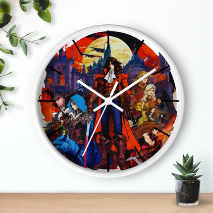 ALLIANCE AGAINST EVIL Video Game Inspired Abstract Collage Wall Art Clock