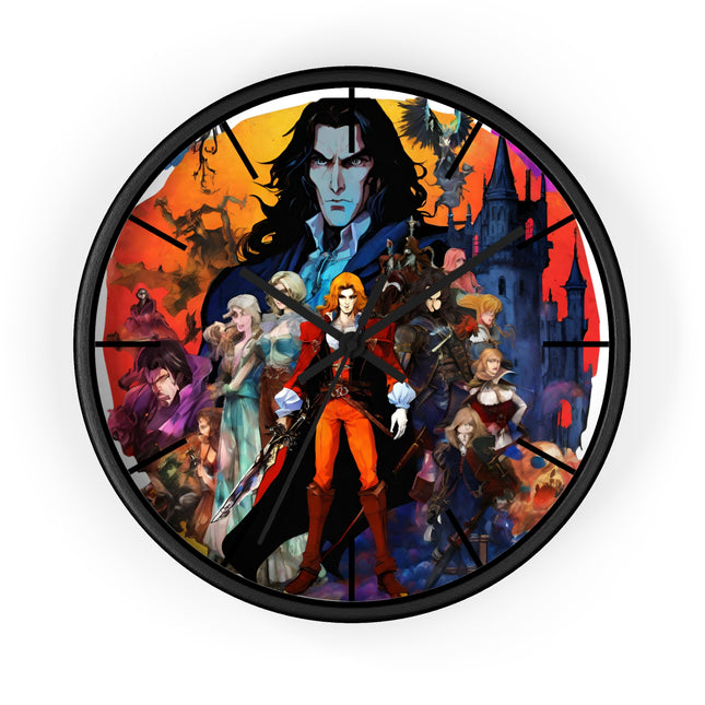 THE FACE OF HIDDEN EVIL OVERSHADOWS THE DUSK Video Game Inspired Abstract Collage Wall Art Clock