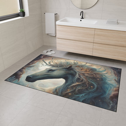 Majestic Myths Car Mats (Set of 4) | Mythological Stallion Horse Automobile Accessories | Front & Rear Mystic Steed Floor Auto Truck Gift