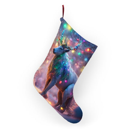 Mythical Beasts Christmas Stockings, Kids Adults Mystical Lights Stockings, Festive Fantasy Lovers Gift, Snow Creatures Holiday Winterland