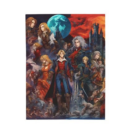 LEGACY OF A CLAN OF NIGHT SLAYERS Video Game Inspired Abstract Collage Blanket
