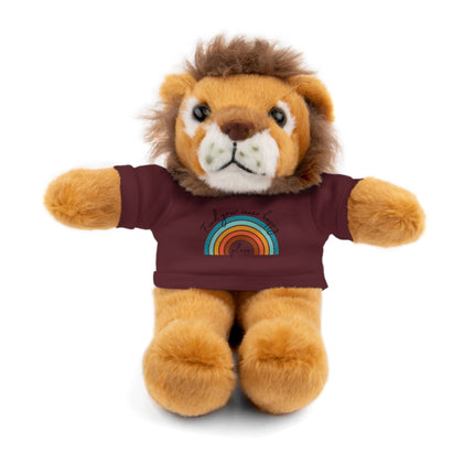 FIND YOUR INNER HAPPY PLACE Inspirational Rainbow Stuffed Animal