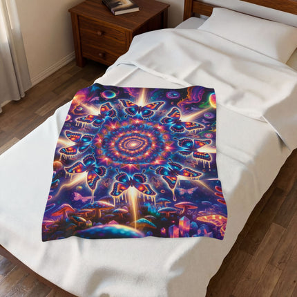 KALEIDOSCOPE OF THE MONARCHS Psychedelic Blanket