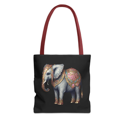 Personalized Elephant Gift Tote | Majestic Custom Grocery Bag | Jungle Lovers Office Travel Carrier | Wild Animal Business Traveler