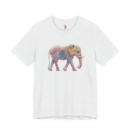 COLORFUL PATTERN ELEPHANT T-Shirt - Vibrant Animal Art Collector Tee