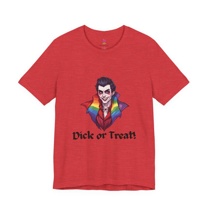 D**K OR TREAT! T-Shirt - Funny LGBTQ Vampire Halloween Humor Tee