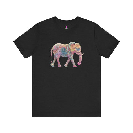 COLORFUL PATTERN ELEPHANT T-Shirt - Vibrant Animal Art Collector Tee