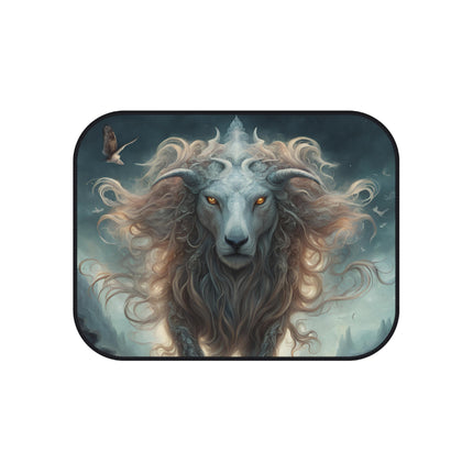 Majestic Myths Car Mats (Set of 4) | Mythological Horned Lion Automobile Accessories | Front & Rear Mystic Mane Floor Auto Truck Gift