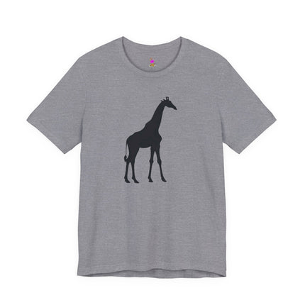 GIRAFFE SILHOUETTE T-Shirt - Elegant Wildlife Minimalist Art Tee