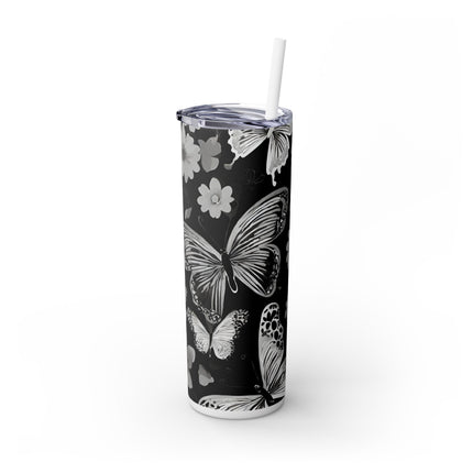 FLOWERS AND BUTTERFLIES Tumbler - Fitness Exercise Gym Workout Drink Holder