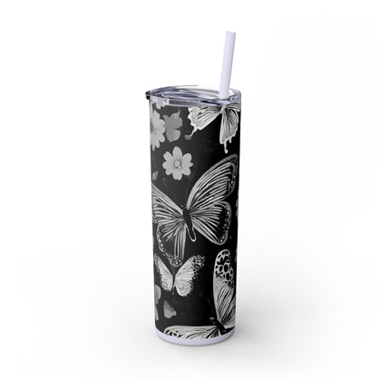 FLOWERS AND BUTTERFLIES Tumbler - Fitness Exercise Gym Workout Drink Holder