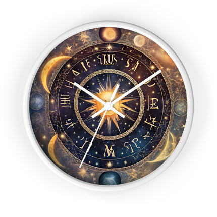 GALAXY CYCLE Wall Clock - Celestial Moon Phases Astronomy Decor