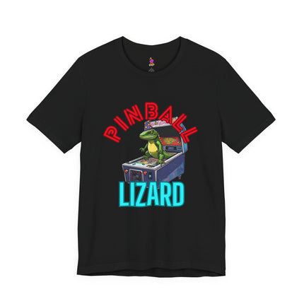 PINBALL LIZARD Wizard Style T-Shirt - Funny Arcade Parody Music Tee