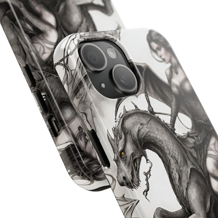 DRAGON AND MORPHING REPTILIAN BEAUTY Phone Case