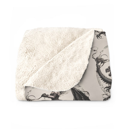 GOTHIC DRAGON RIDER Fleece Blanket