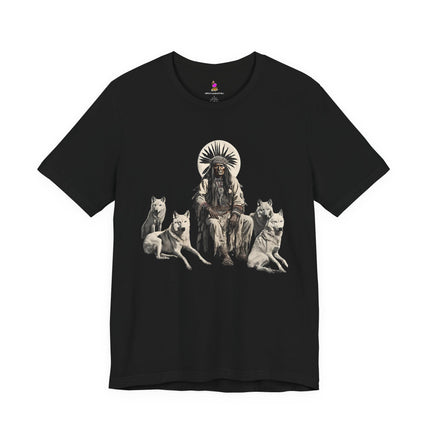 WOLF PACK MOUNTAIN CHIEF T-Shirt - Native American Wolf Wilderness Tee